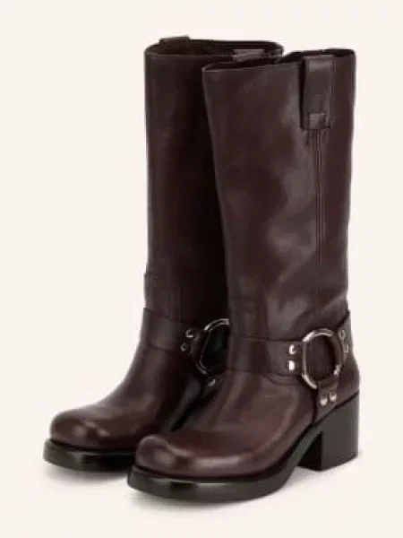 Jeffrey Campbell Botki Motocyklowe Reflection gruen brązowe