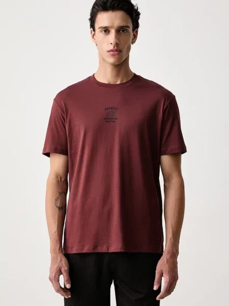 Armani Exchange tricou pentru bărbați din portocaliu
