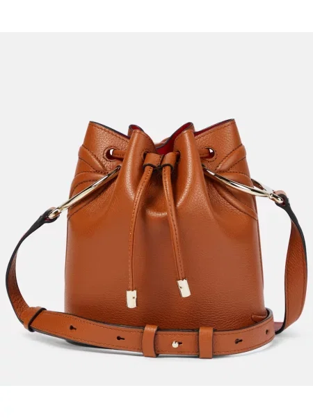 Geantă bucket Christian Louboutin din piele maro