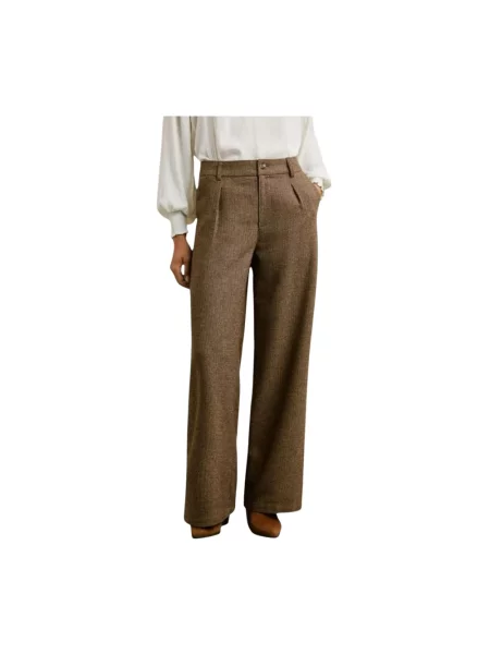 Spodnie Pepe Jeans eleganckie brązowe