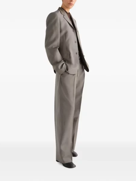 Pantaloni Lemaire de lână gri