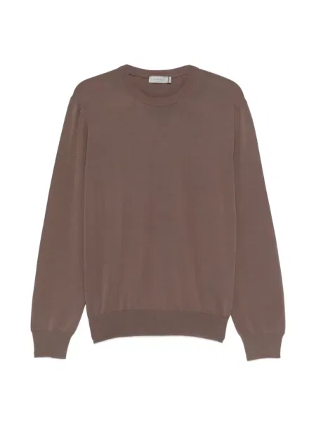 Svetr Canali s kulatým výstřihem hnědý