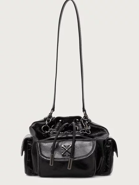 Off-White Dumbo.b Bucket Bag geantă de portbagaj pentru femei din piele alb