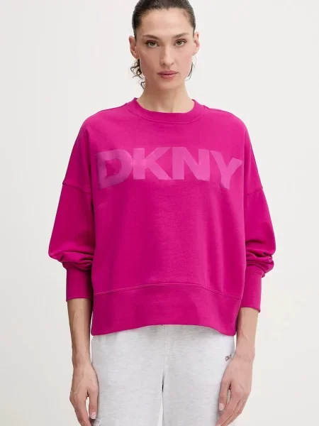 Dkny bluză cu imprimeu roz