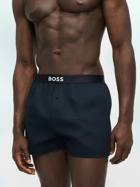 BOSS Boxerky námornícka modrá / vodová / čierna biela