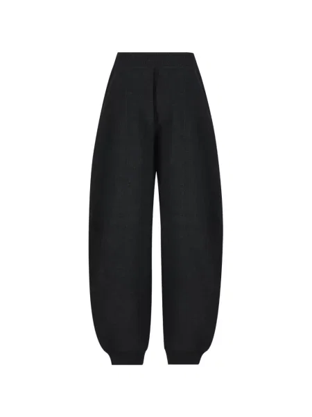 Μάλλινο τρέξιμο παντελόνι Max Mara μαύρο