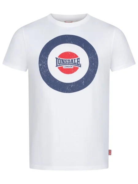 LONSDALE Tricou Trevose bleumarin / roșu alb