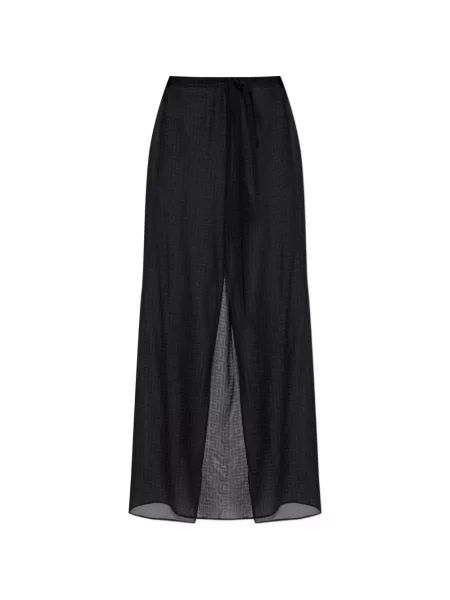 Pantaloni Balmain din șifon negru