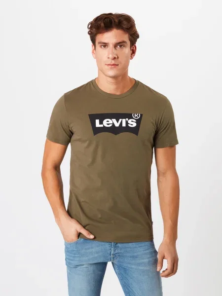 LEVI'S ® Tricou oliv / negru alb
