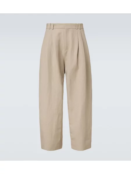 Pantaloni Studio Nicholson de lână bej