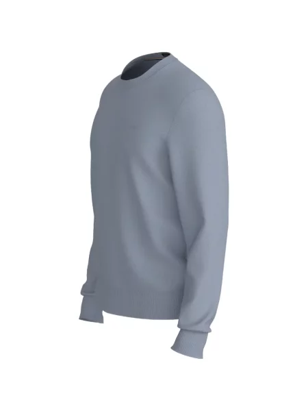Pulover Boss cu broderie albastru