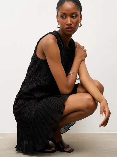 Answear.LAB rochie mini drept negru