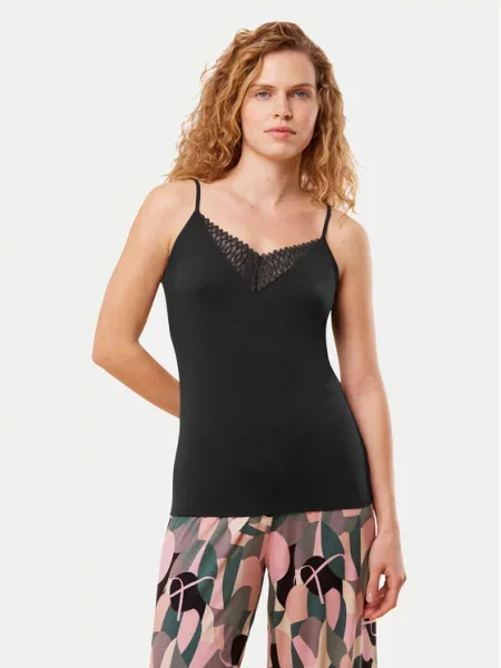 Triumph Zgornji del pižame Aura Spotlight Regular Fit črna