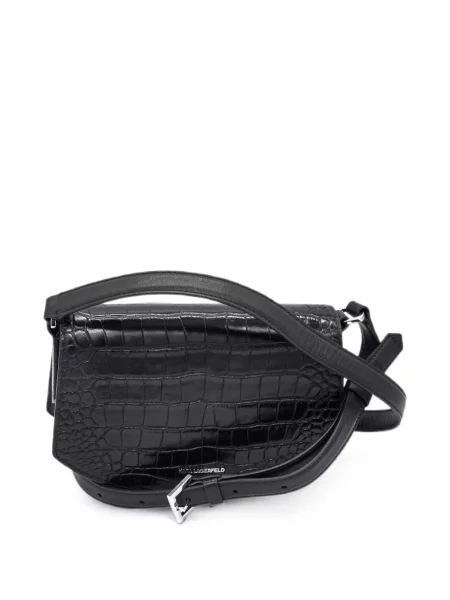 Crossbody kabelka Karl Lagerfeld s autogramem černá
