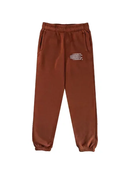 Pantaloni Eric Emanuel cu imagine alergare maro