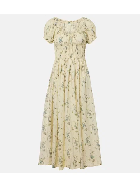 Sukienka midi Dôen w kwiatki do kolan garniturowa