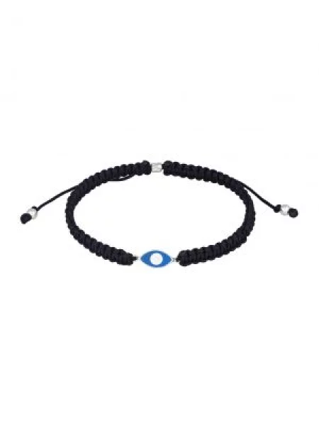 KUZZOI Náramok modrá strieborná čierna