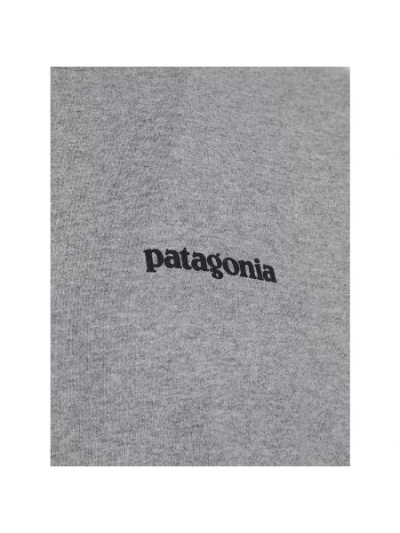 Długa koszulka sportowa Patagonia z długim rękawem z logo szara