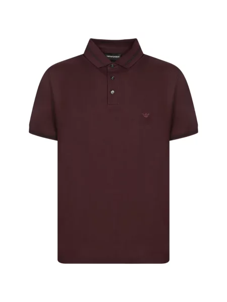 Tricou polo Emporio Armani cu autograf roșu