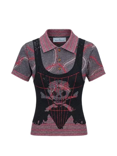 Tricou polo Vivienne Westwood cu imagine gri