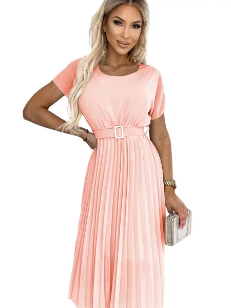 Cu centură rochie midi Numoco Basic