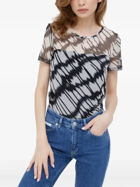 Tricou Dkny cu imagine alb