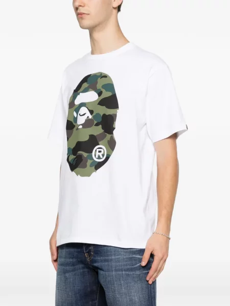 Μπλούζα A Bathing Ape® με σχέδιο παραλλαγής λευκό