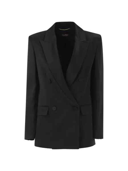 Сатенен двуреден блейзър Max Mara черно