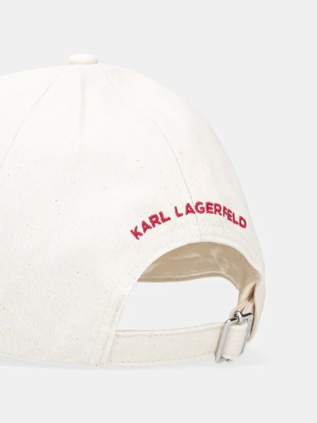Кепка Karl Lagerfeld с аппликацией бежевая
