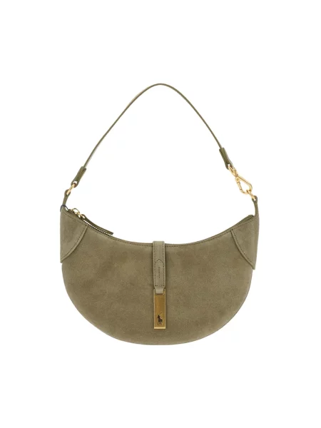 Polo Ralph Lauren torebka shopper zamszowa zielona