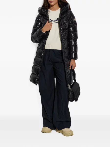 Matlasat palton Moncler negru
