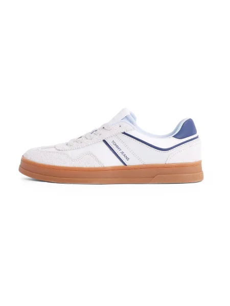 Tommy Jeans Sneakers The Greenwich Mix Media Gri alb