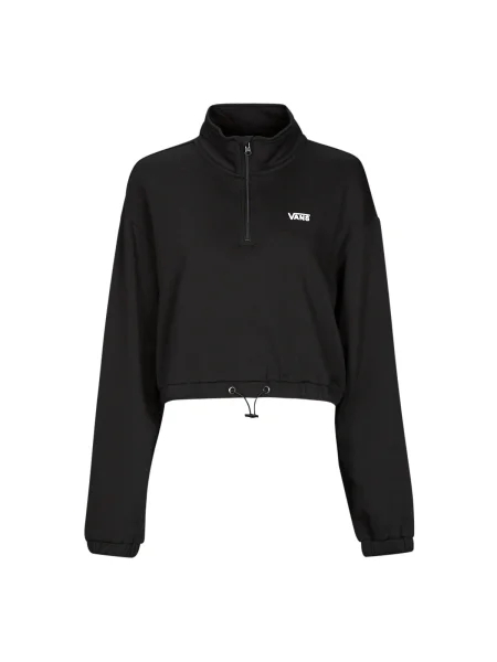 Hanorac din fleece Vans din fleece de jumătate de fermoar negru