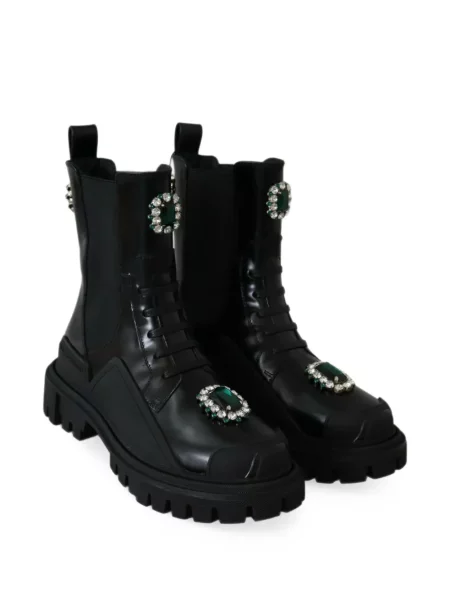 Cizme scurte Dolce & Gabbana din piele negru