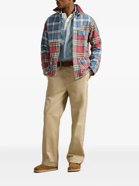 Czapka z daszkiem Polo Ralph Lauren w kratkę z twillu biznesowa niebieska