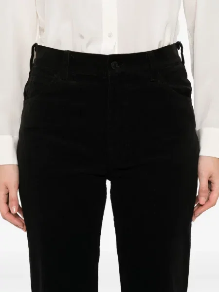 Pantaloni Nili Lotan de catifea cord negru