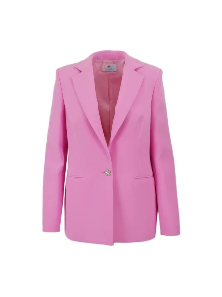 Lniana marynarka Chiara Ferragni Collection różowa