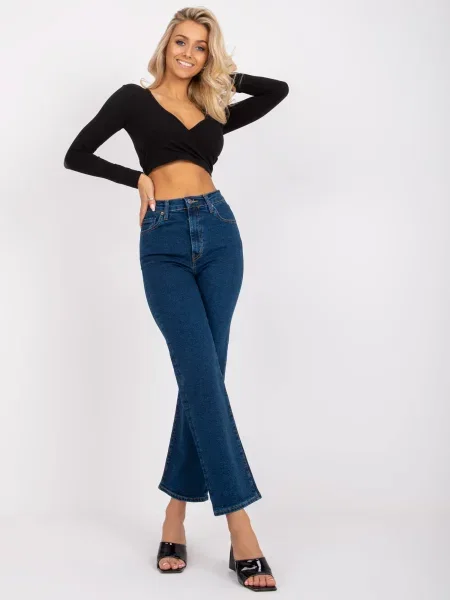 Pantaloni Rue Paris albastru