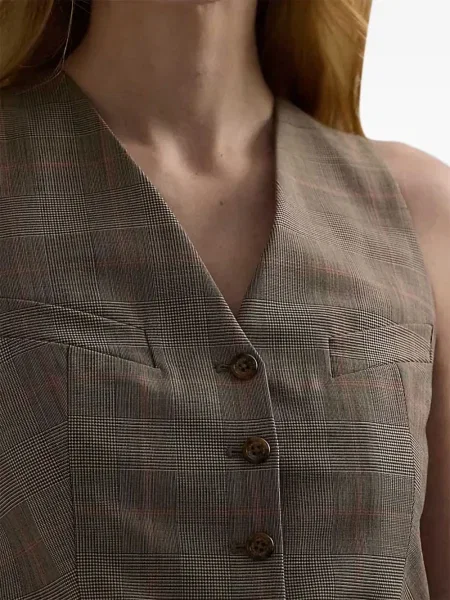 Vestă Lauren Ralph Lauren în carouri verde