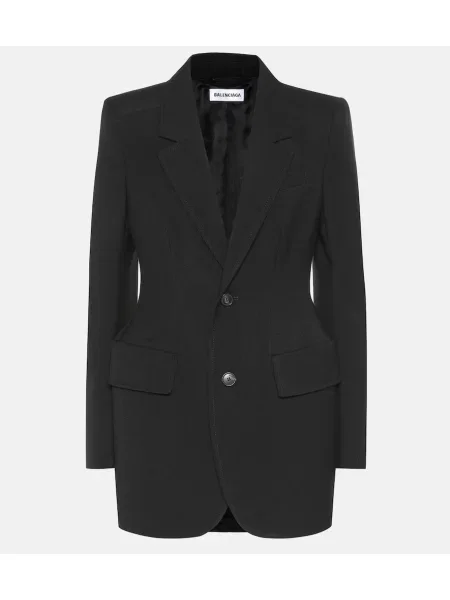 Sacou Balenciaga de lână negru