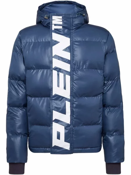 Lung geacă Philipp Plein cu autograf albastru