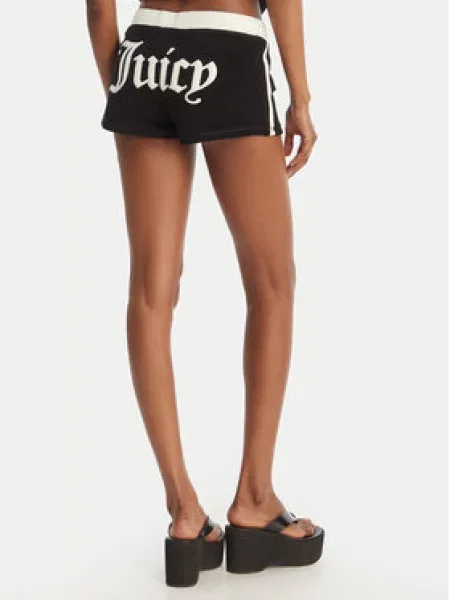 Juicy Couture Sportske kratke hlače Applique Terry crna