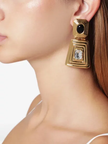 Cercei Alessandra Rich cu imprimeu geometric