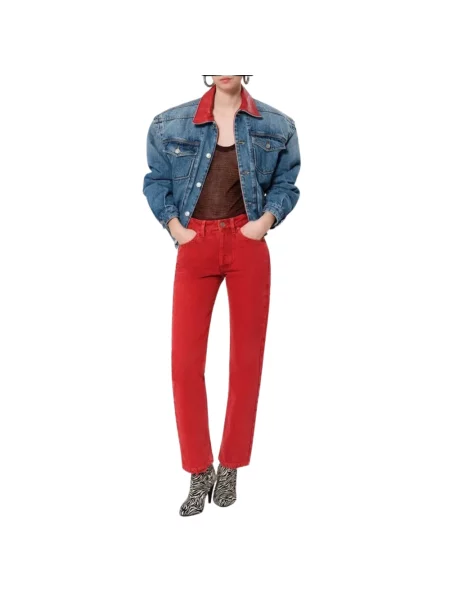 Jeansy Isabel Marant czerwone
