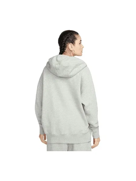 Fleecová fleecová mikina Nike sivá