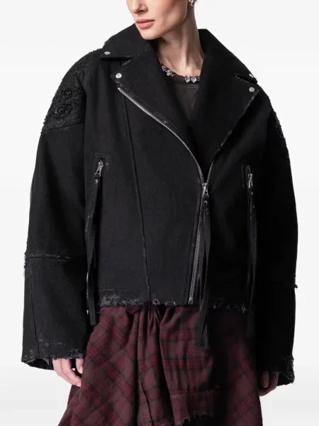 Geacă Article Ten cu broderie negru