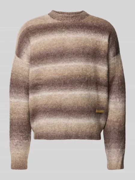 Sweter z dzianiny z detalem z logo model ‘Gradient’ Prohibited