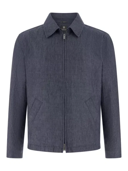 Boggi Milano Přechodná bunda melír modrý