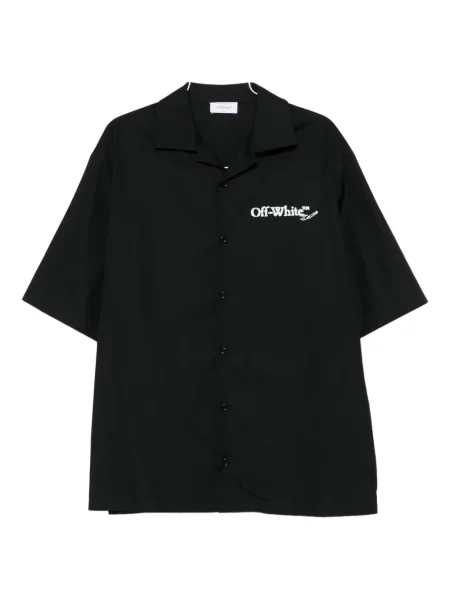 Cămașă Off-white cu broderie alb