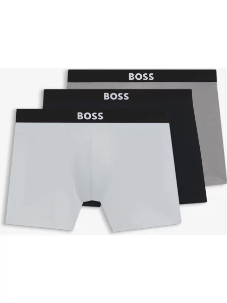 Bokserki BOSS One niebieski jasny szary 3 sztuki XS czarny